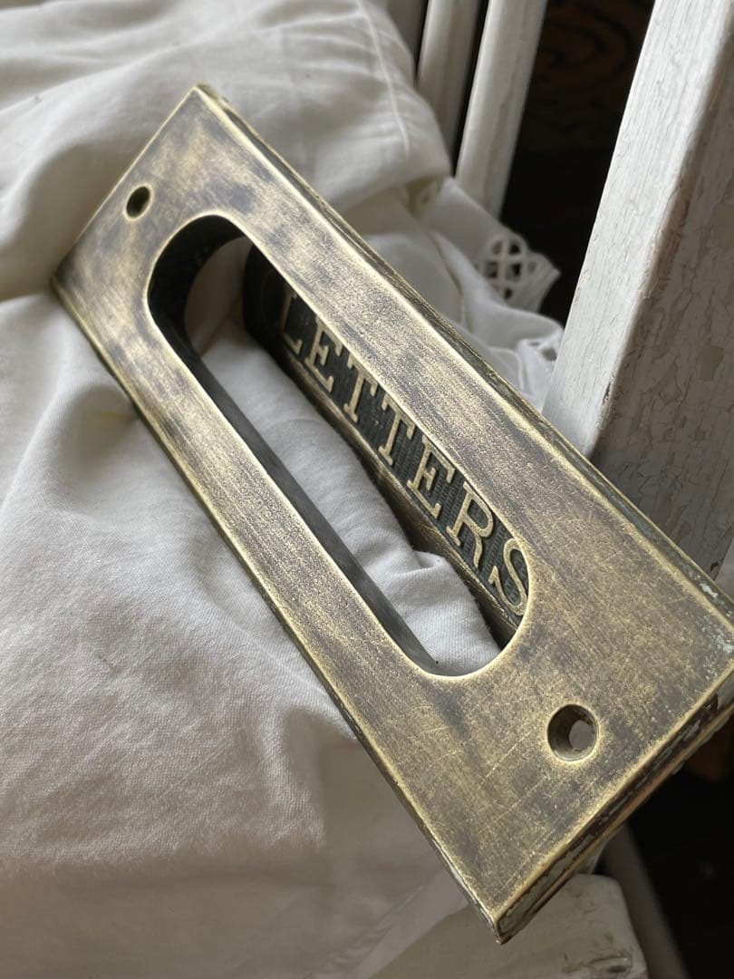 アンティーク　真鍮　郵便受け　ポスト　郵便　受け口　Letters アメリカ