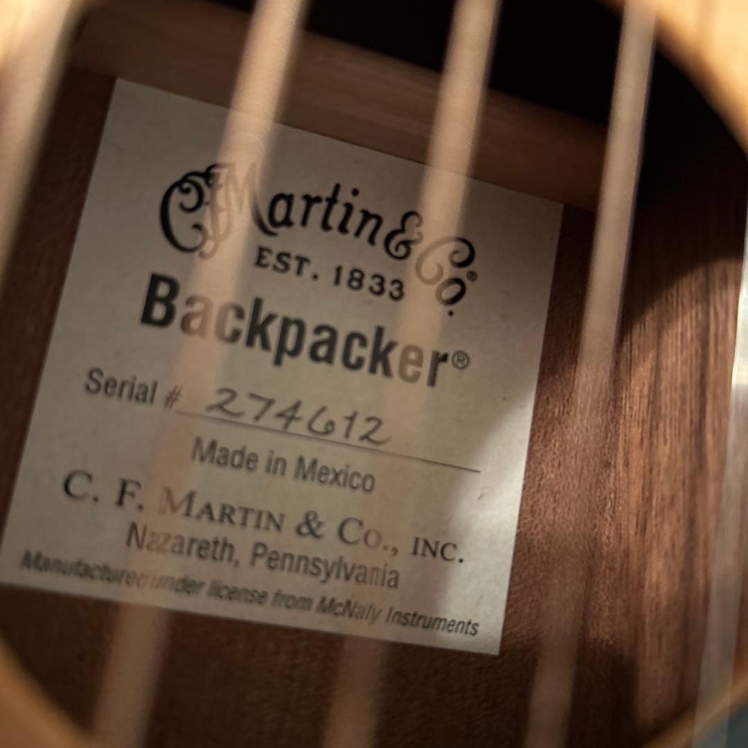 【美品】Martin バックパッカー　 アコースティックギター　替弦つき