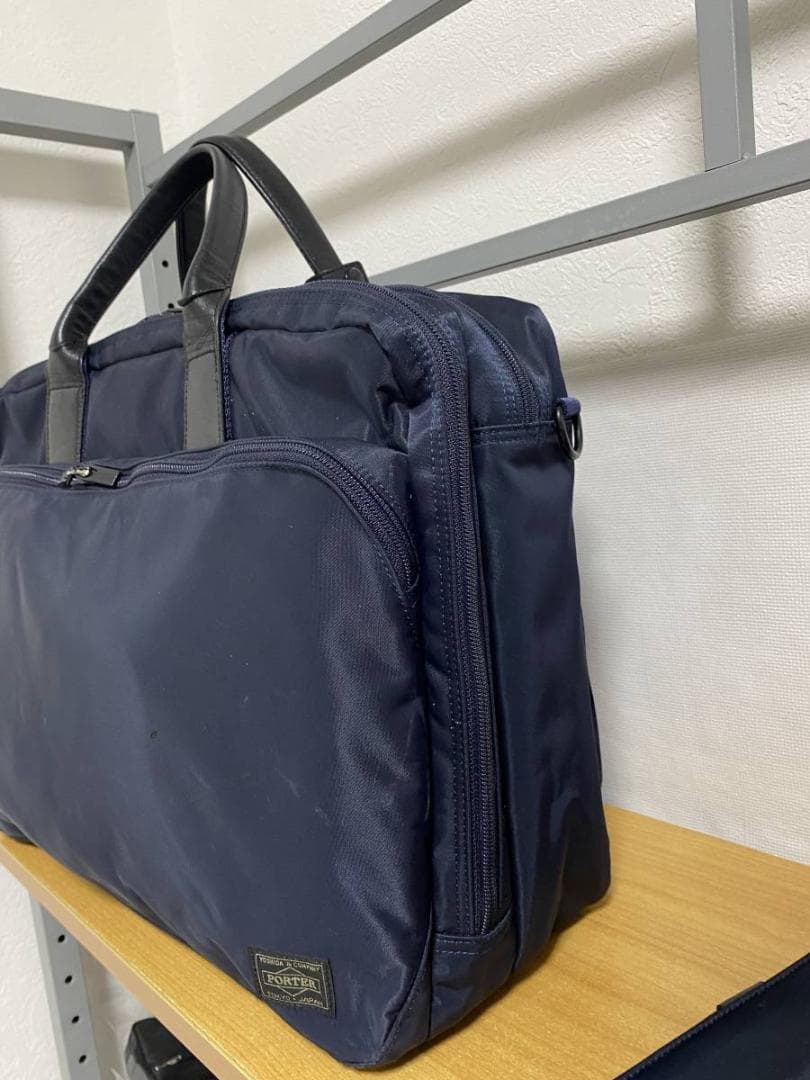 新品同様 PORTER TIME タイム 3WAY ブリーフケース 2層式