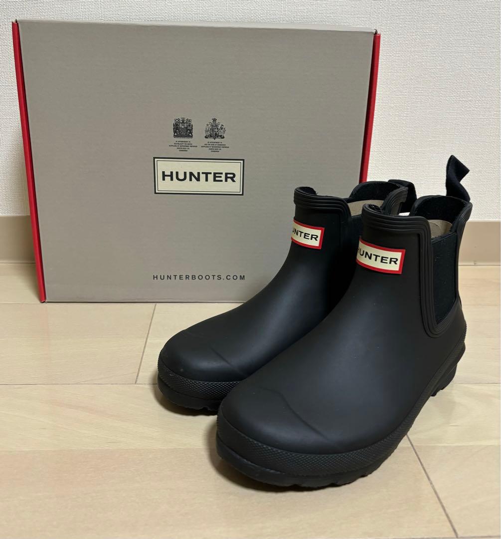 HUNTER ORIGINAL CHELSEA レインブーツ ブラック 23cm