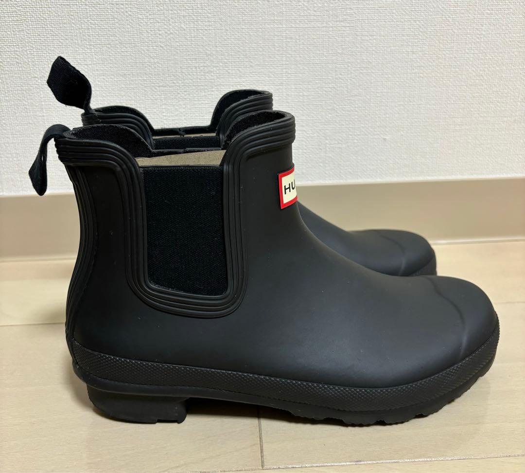 HUNTER ORIGINAL CHELSEA レインブーツ ブラック 23cm