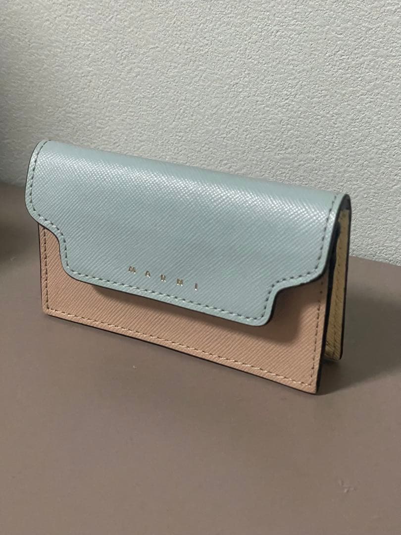 MARNI 水色とピンク 名刺入れ