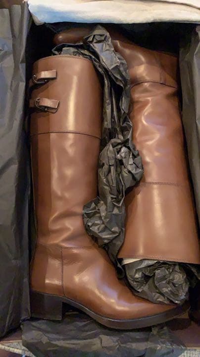 【値下げ】SARTORE サルトル ロングブーツ　レザー　キャメル　36