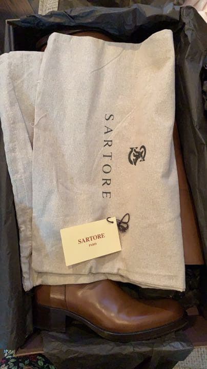 【値下げ】SARTORE サルトル ロングブーツ　レザー　キャメル　36