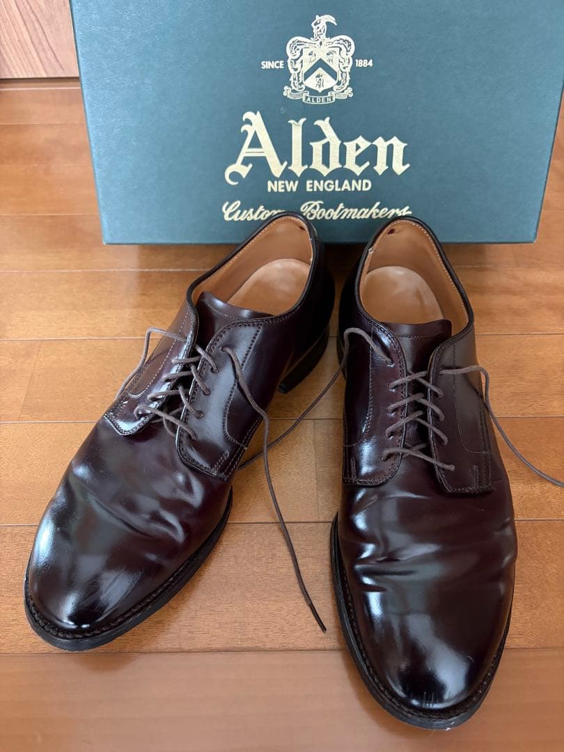 Alden 5350 9D プレーントゥ モディファイド コードバン オールデン