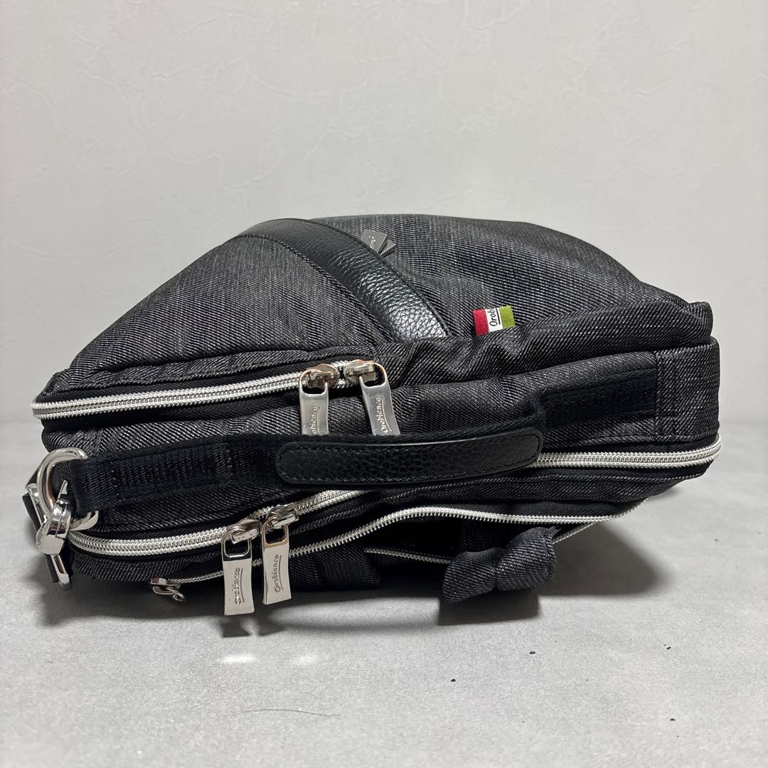 美品✨オロビアンコ 3way ビジネスバッグ レザー キャンバス ロゴ金具