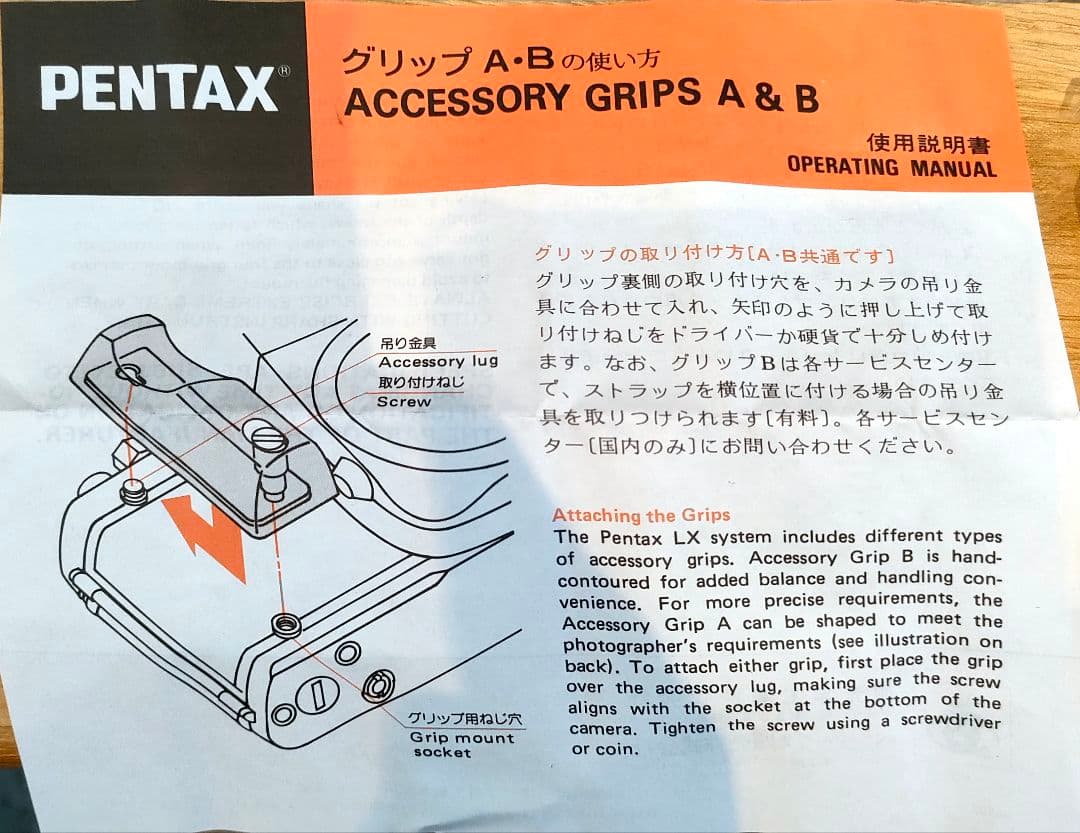 ☆希少☆ 新品未使用　PENTAX LX用　グリップ A(加工用)
