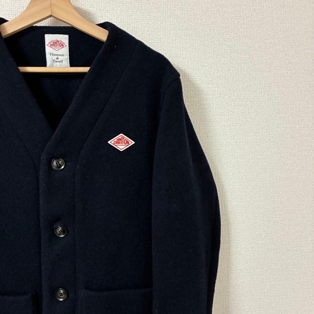 【美品】DANTON ダントン ウールモッサノーカラージャケット サイズ 40