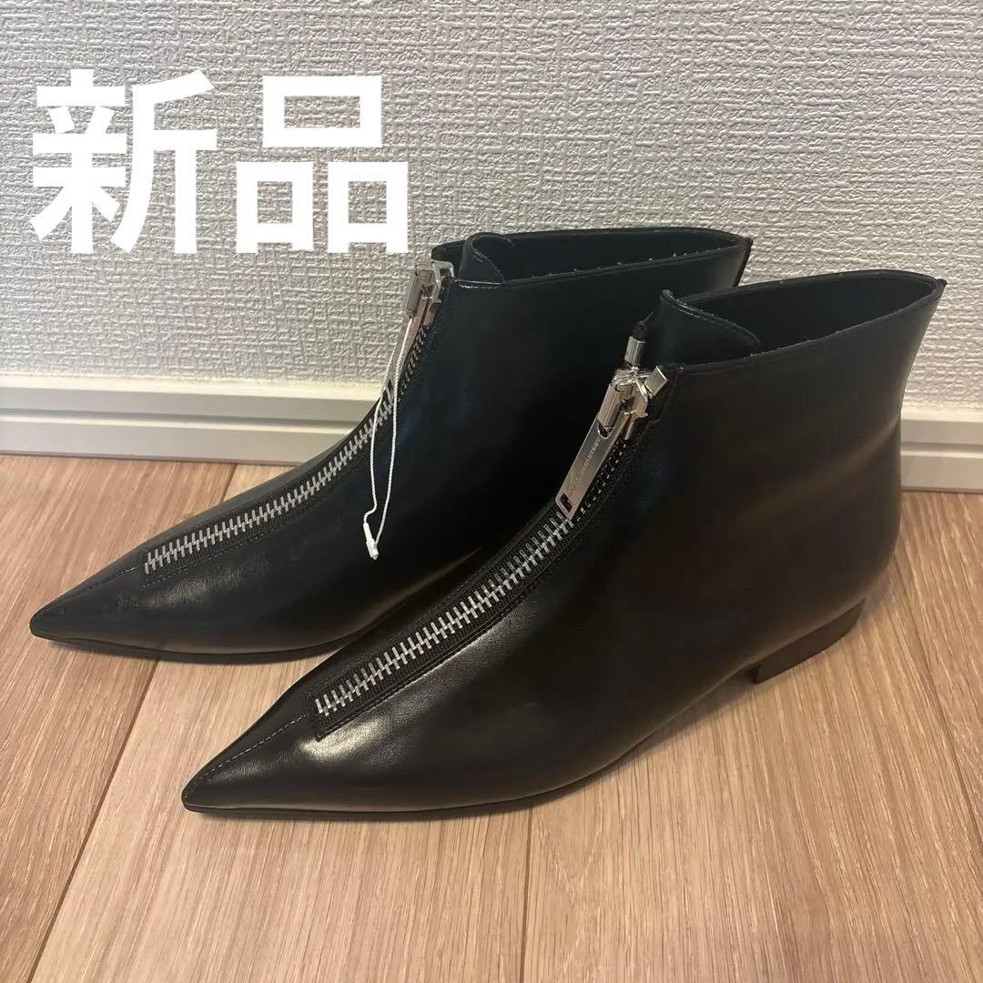 ステラマッカートニー　ジップアップ　ブーツ　37 23.5 ブラック　ブーティ
