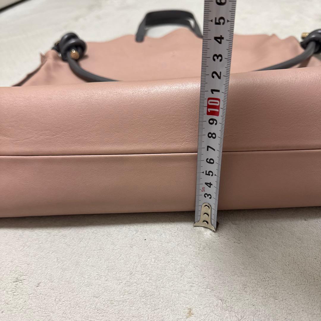Giorgio Armani レザー トートバッグ ピンクベージュ