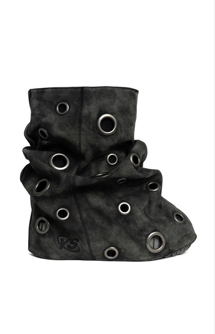 YELLO SHORT BOOTS ブラック L(24.5)