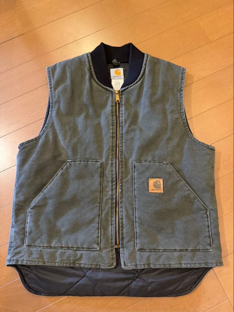 カーハート ベスト V02 MOS モス　USA製　腰ゴム