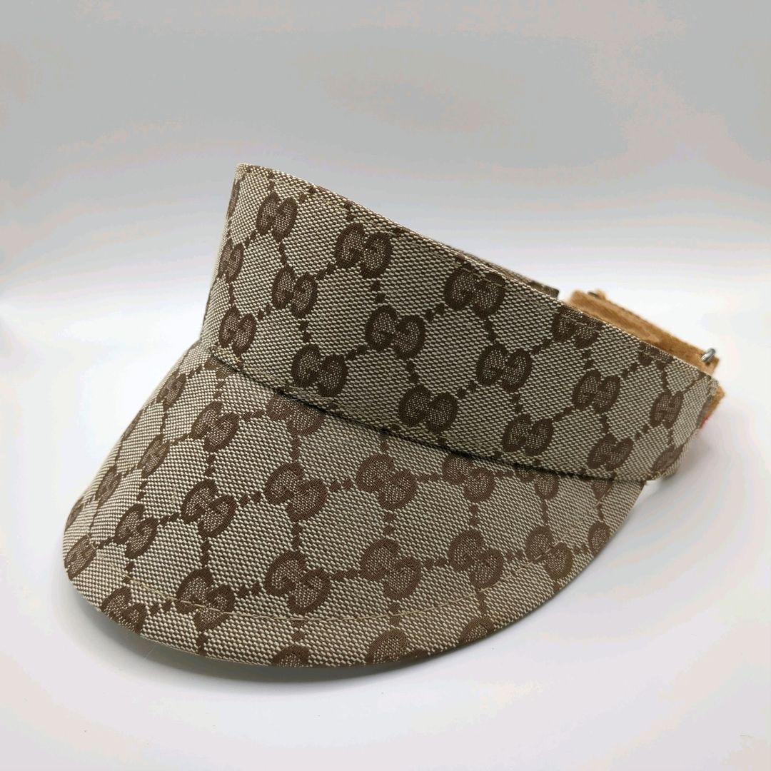 専用 希少色✨GUCCI サンバイザー GG柄 キャンバス Lサイズ 正規品