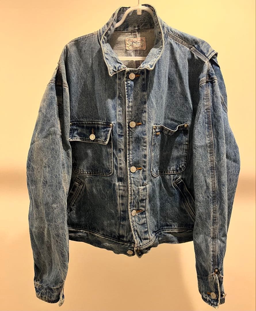 POLO ポロ　ラルフローレン　デニムジャケット　ビンテージ　Lサイズ