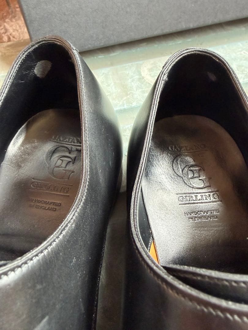 GAZIANO & GIRLING ブラック ダブルモンクシューズ