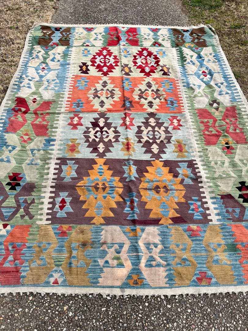 オールドキリム　ラグ　1930s ヴィンテージ　アンティーク