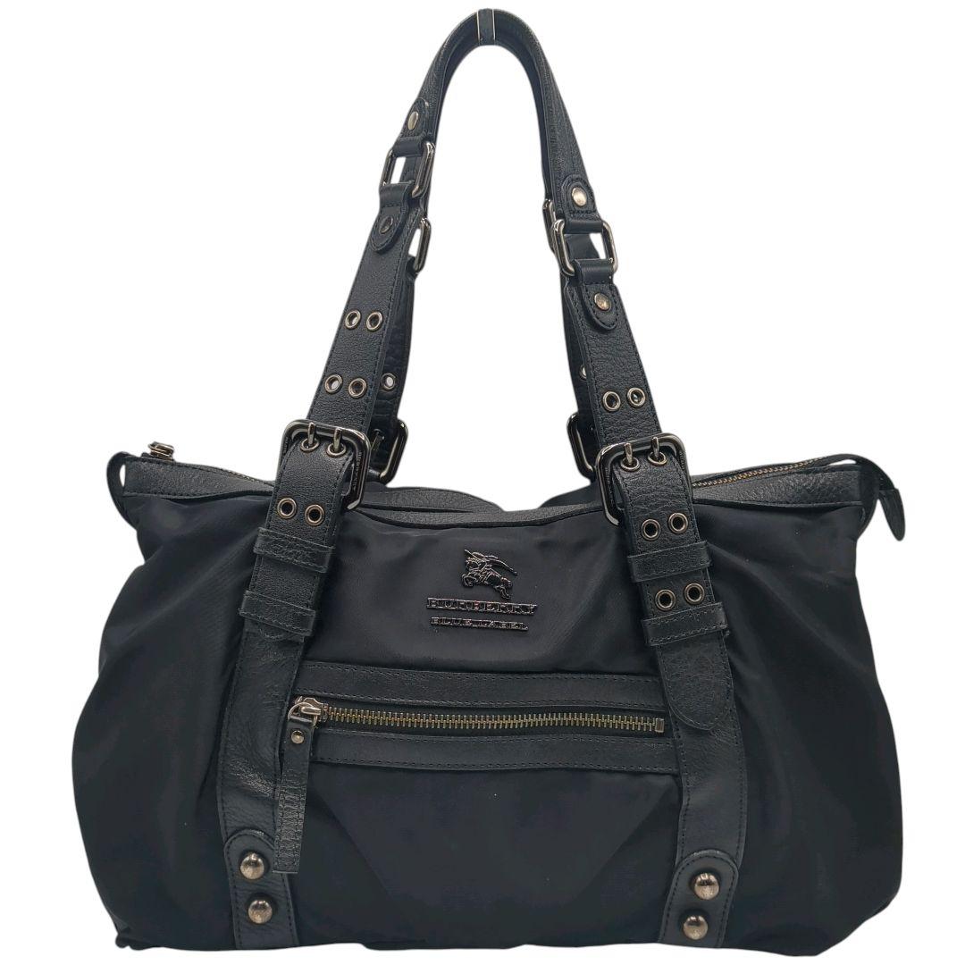 【美品】バーバリーブルーレーベル ハンドバッグ 黒 ZAE32-017-09