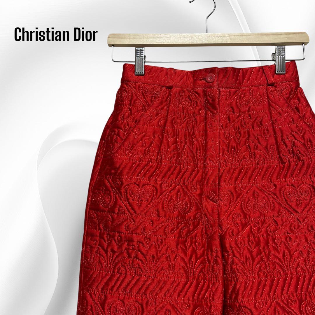 美品‼︎◆Christian Dior◆ショーツ/赤/ハート/ペイズリー/ゴルフ
