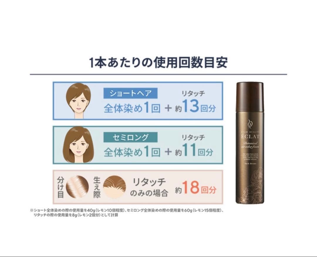 ヘアボーテエクラボタニカル　エアカラーフォームup ダークブラウン2本