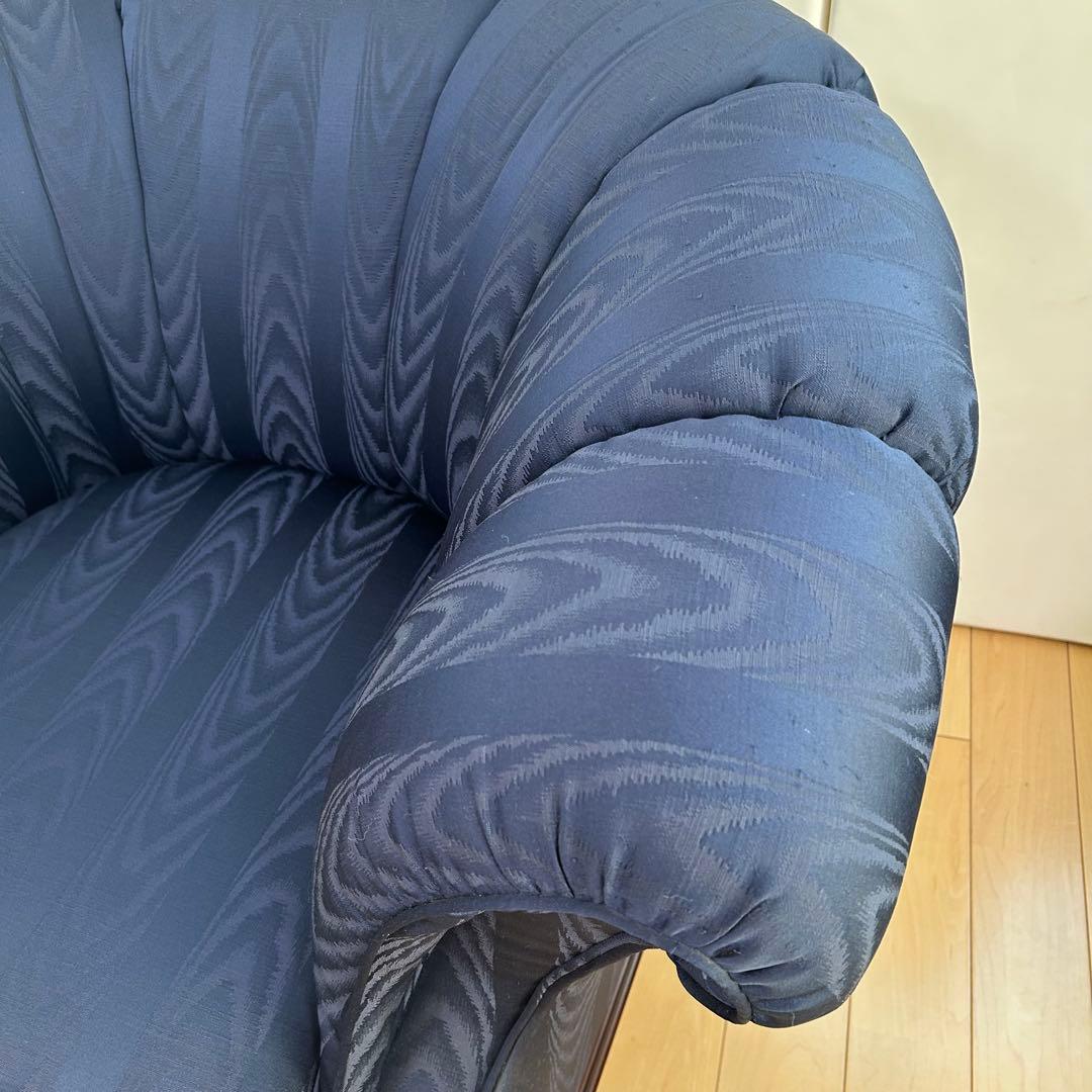 マルニ　KENT-COURT ケントコート　1人ソファ ネイビー　シェルソファー