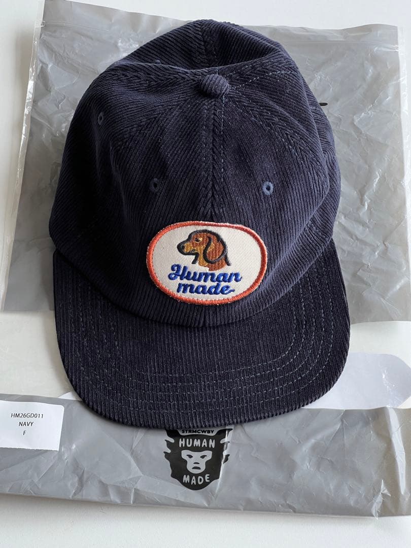【美品】HUMAN MADE 6PANEL CORDUROY CAPネイビー