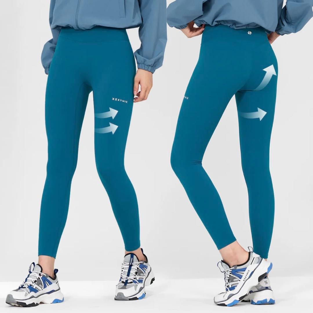 XEXYMIX 裏起毛レギンス9193 モダンネイビー＆ゴーストカーキ　S