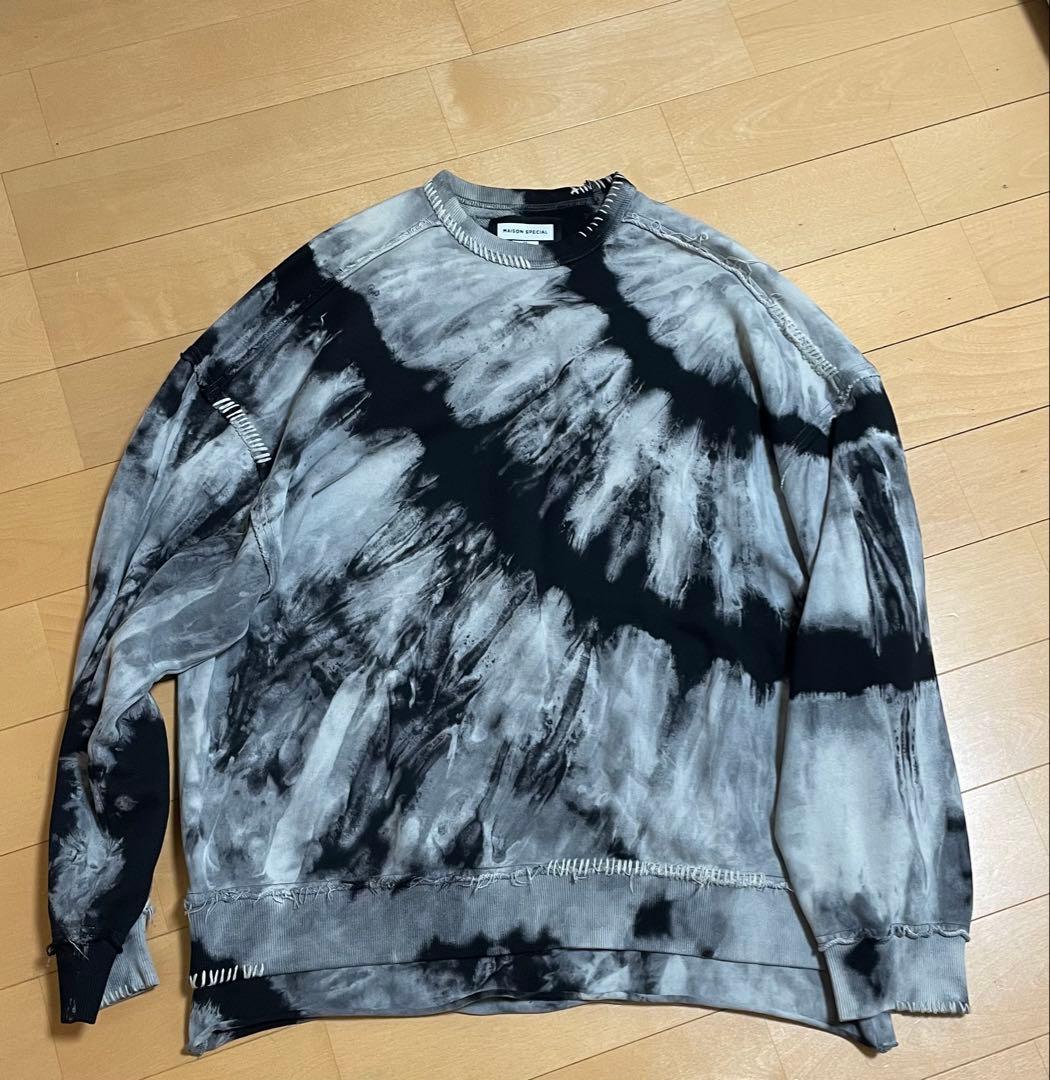 メゾンスペシャル　エンブロイダリーブリーチタイダイプライムオーバースウェット