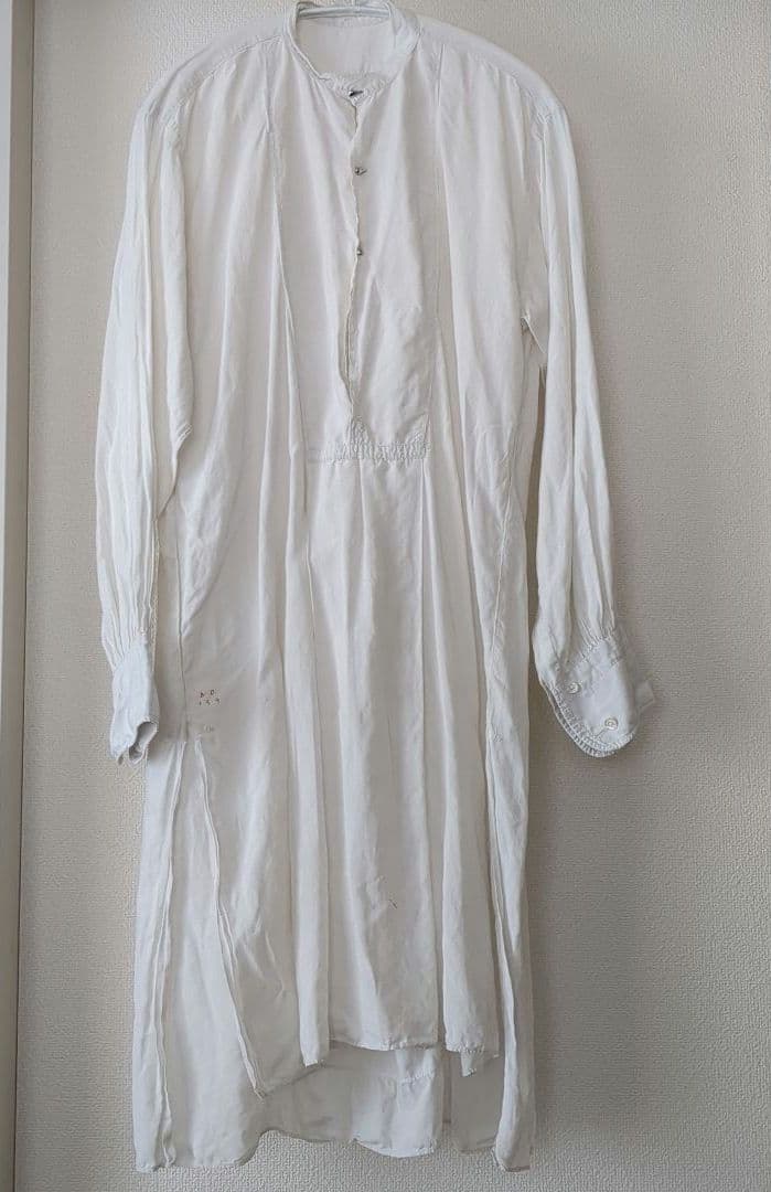d*2様 Antique French linen アンティーク シャツワンピー
