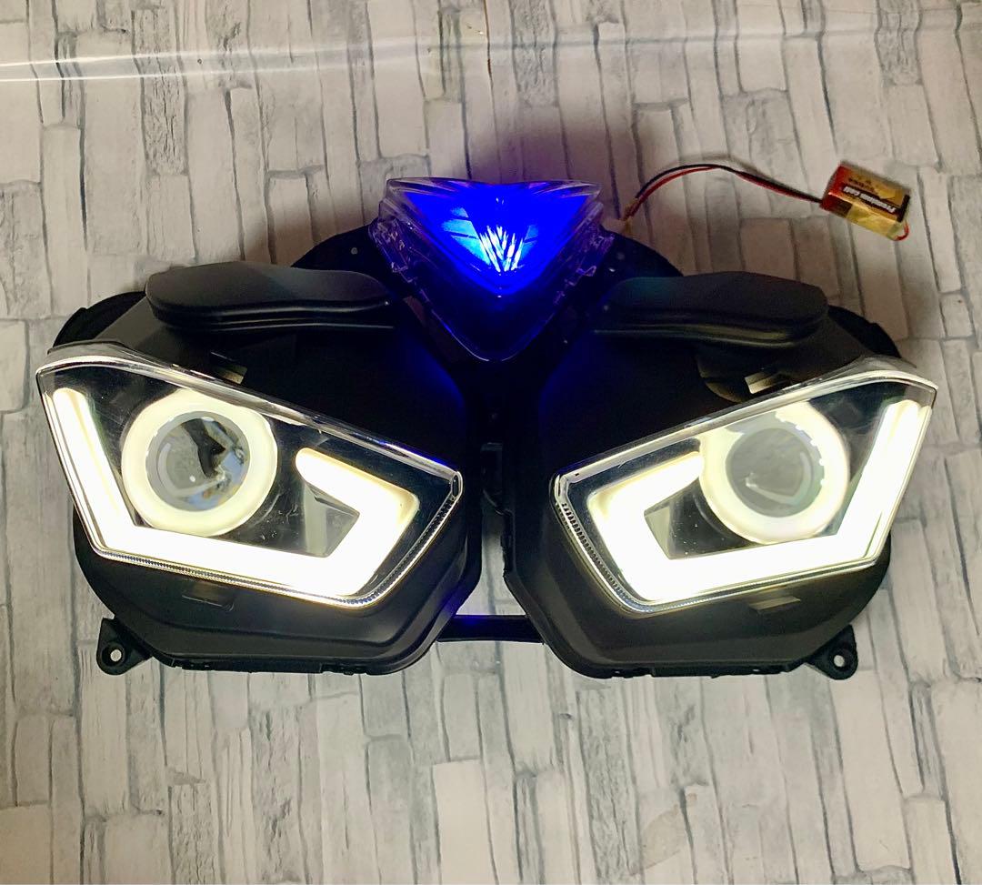 YZF-R3 / YZF-R25 カスタムLEDヘッドライト プロジェクター