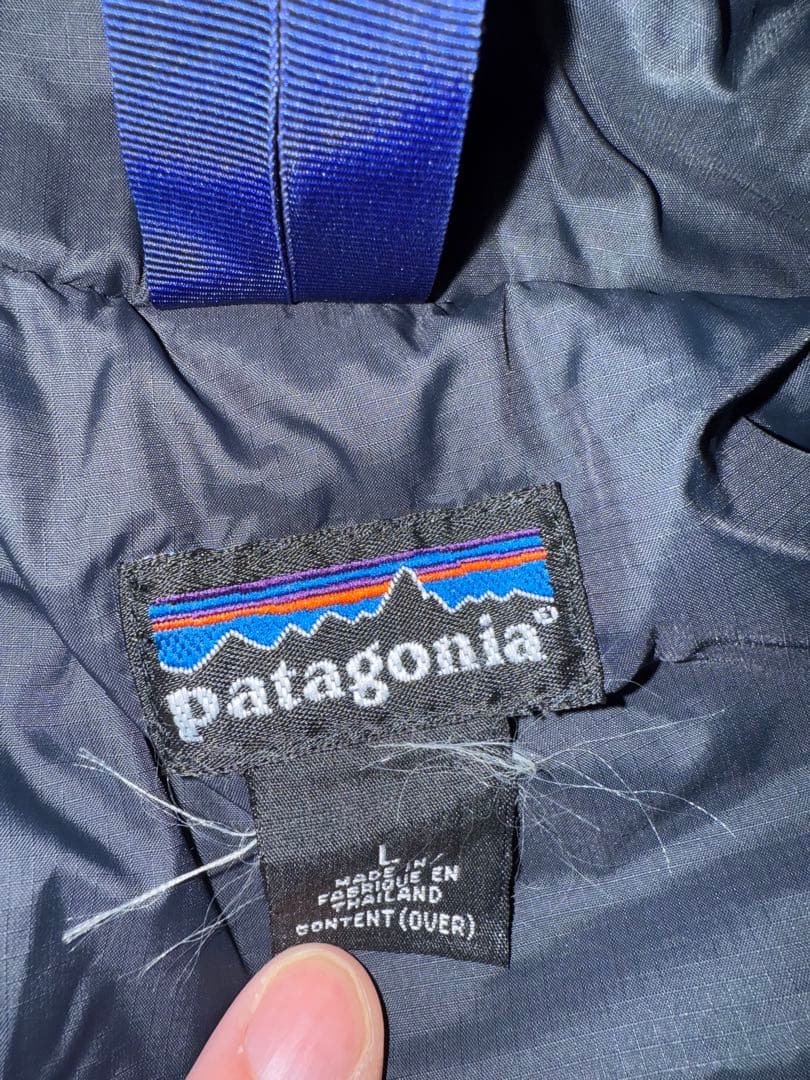 【レア01s】パタゴニア パフボール ベスト青/黒 L