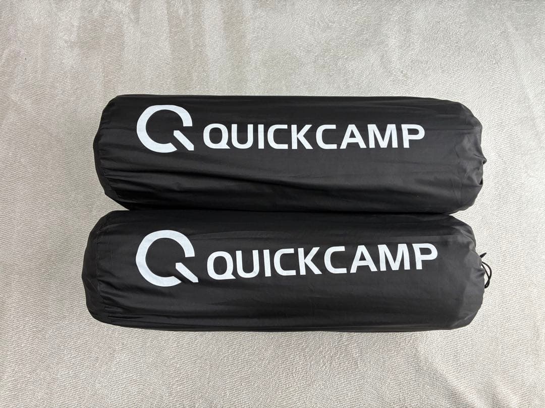 クイックキャンプ 8cm インフレータブルマット シングル ベージュ