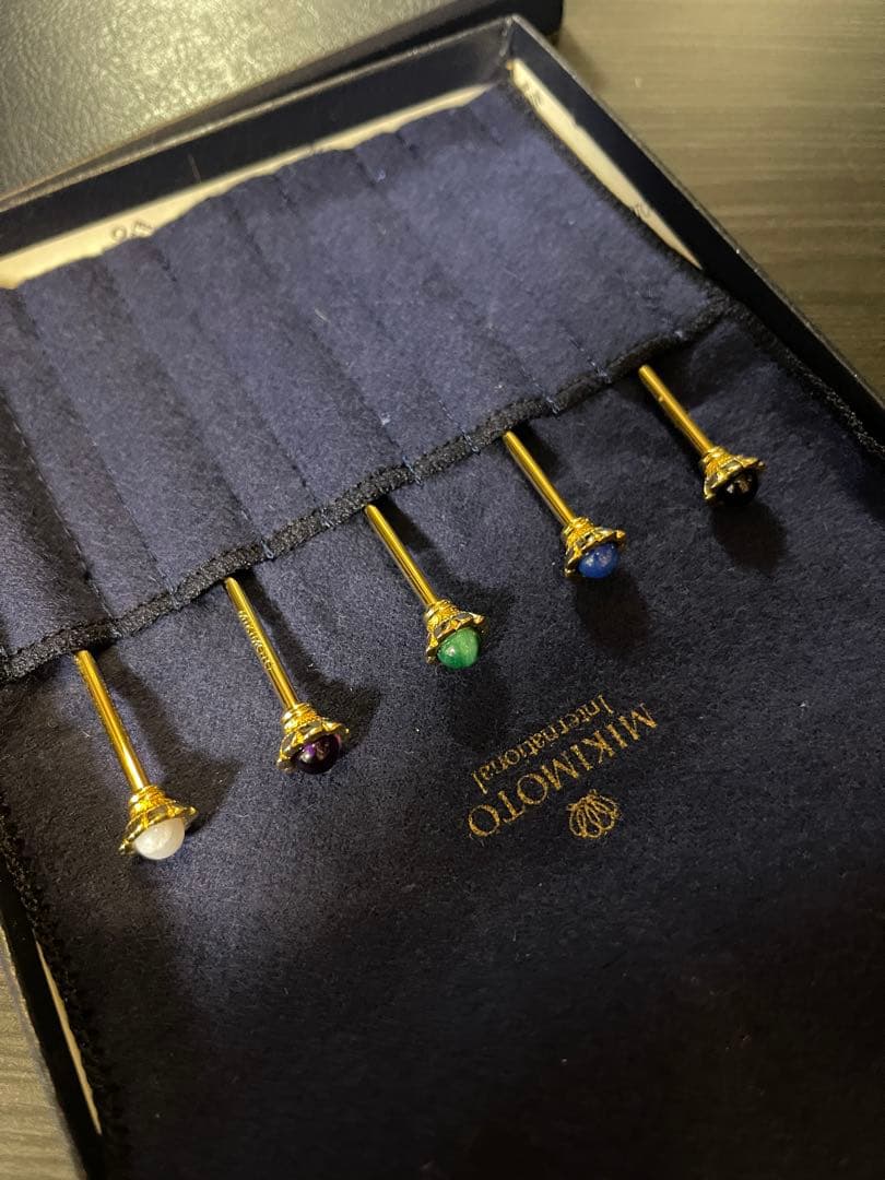 MIKIMOTO 半貴石フルーツピック　5本セット