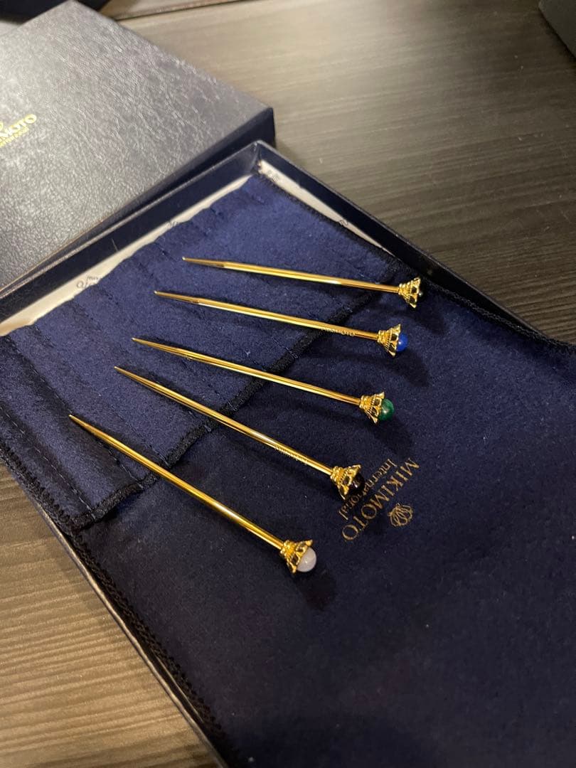 MIKIMOTO 半貴石フルーツピック　5本セット