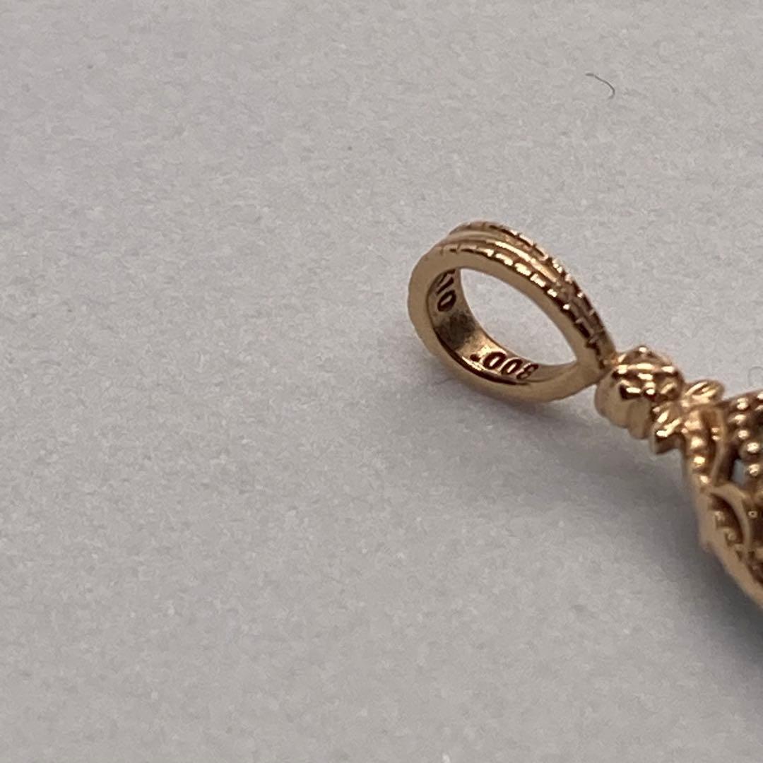 agete チャーム　アクアマリンとダイヤモンド