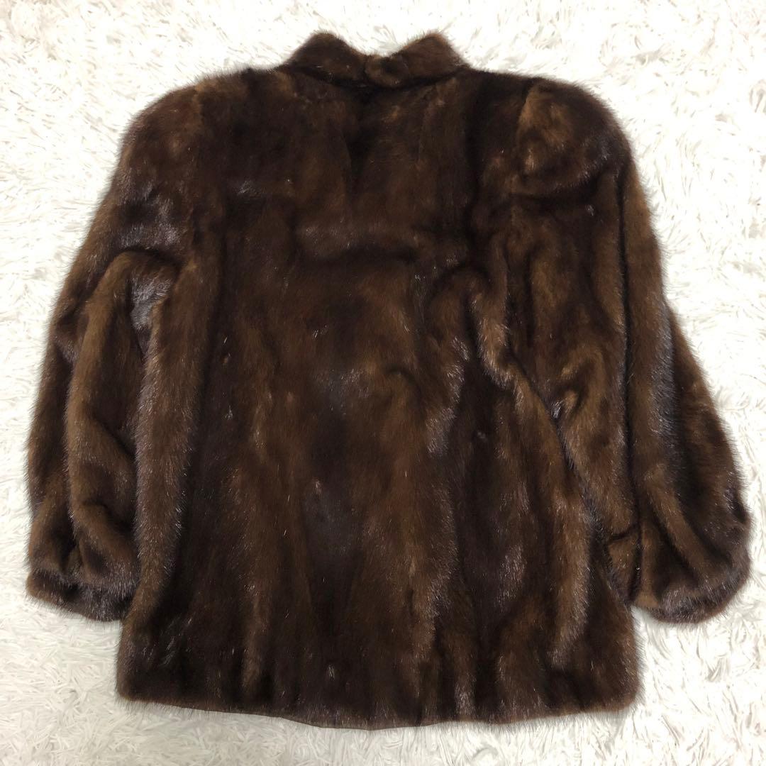SAGA MINK コート　毛皮コート　ファーコート　ブラウン　13