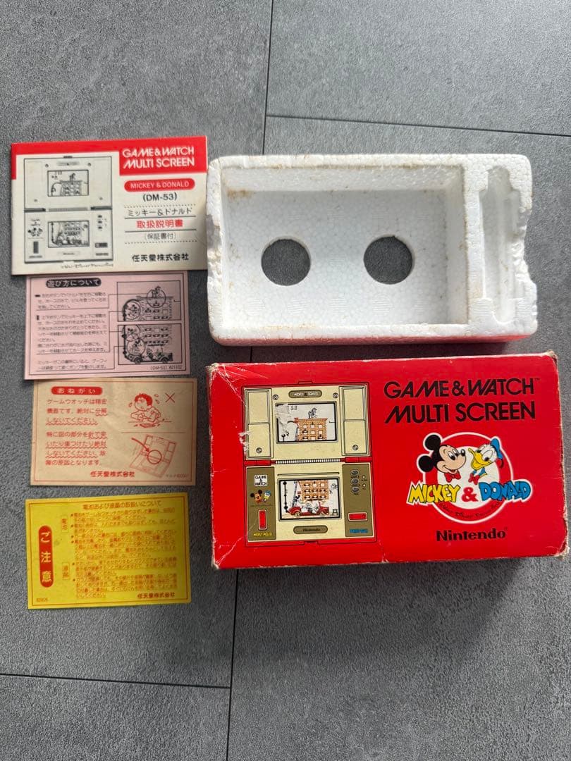 昭和レトロ　任天堂 ゲームウォッチ ミッキー&ドナルド箱 説明書付 アンティーク