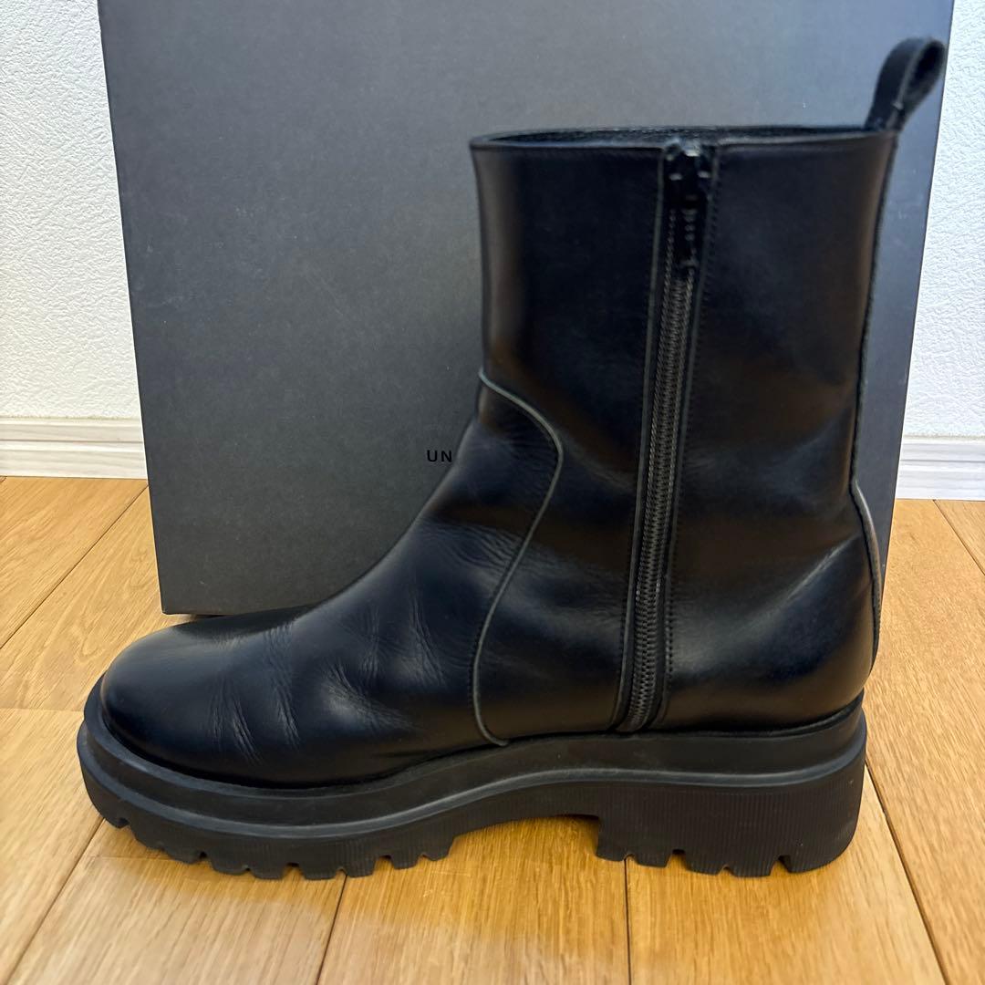 UNITED ARROWS ラウンドショートブーツ 38 ブラック 専用箱付き
