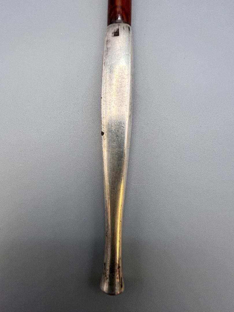 【海】純銀煙管　四角形　キセル　純刻印　銀細工　アンティーク　重量約38g