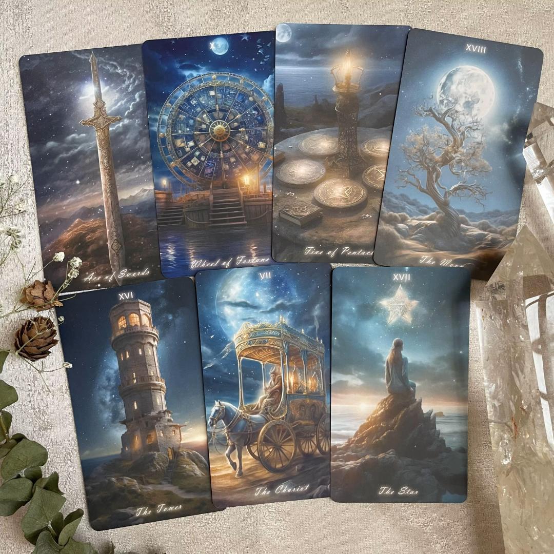 【正規品タロットカード】入手困難な海外美麗デッキ✨星空の夜のタロット