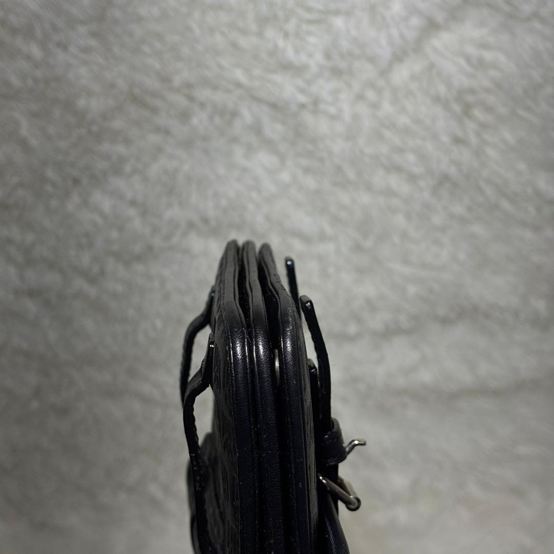 美品☆HYSTERIC GLAMOUR 総ロゴ レザー ポーチ オゾン 日本製