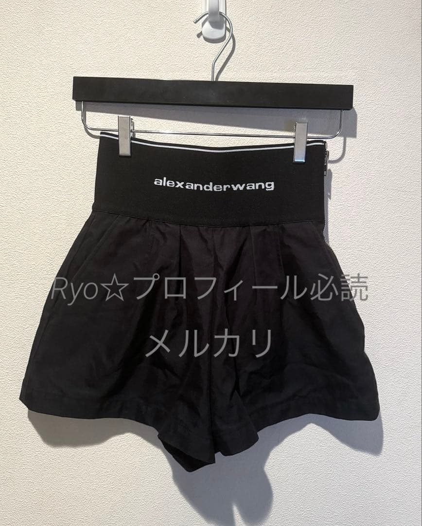 確実正規品 アレキサンダーワン ウエストロゴ ショートパンツ 0