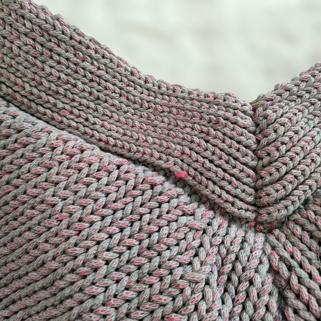 ZUCCA　変形 ニット カーディガン【M】希少デザイン ピンク