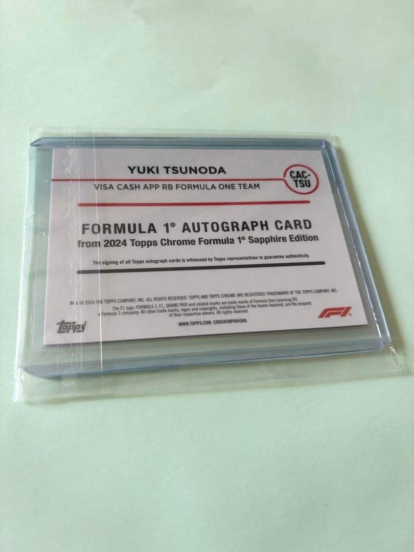 2024 Topps Chrome F1 角田裕毅 直筆 サイン カード