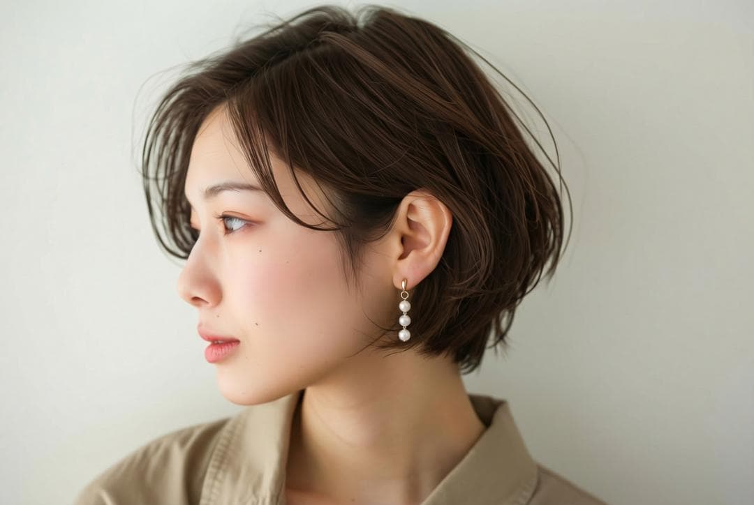 K18 あこや真珠 パールチャーム 3連 ピアリング対応