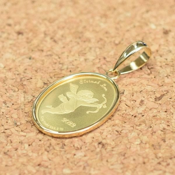 【24金×18金】キューピットペンダント ネックレスチャーム 24K18K 新品
