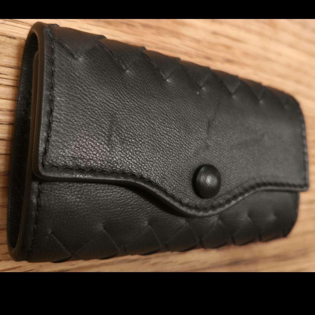 未使用【Bottega Veneta】5連 キーケース 本革 ブラック ボッテガ