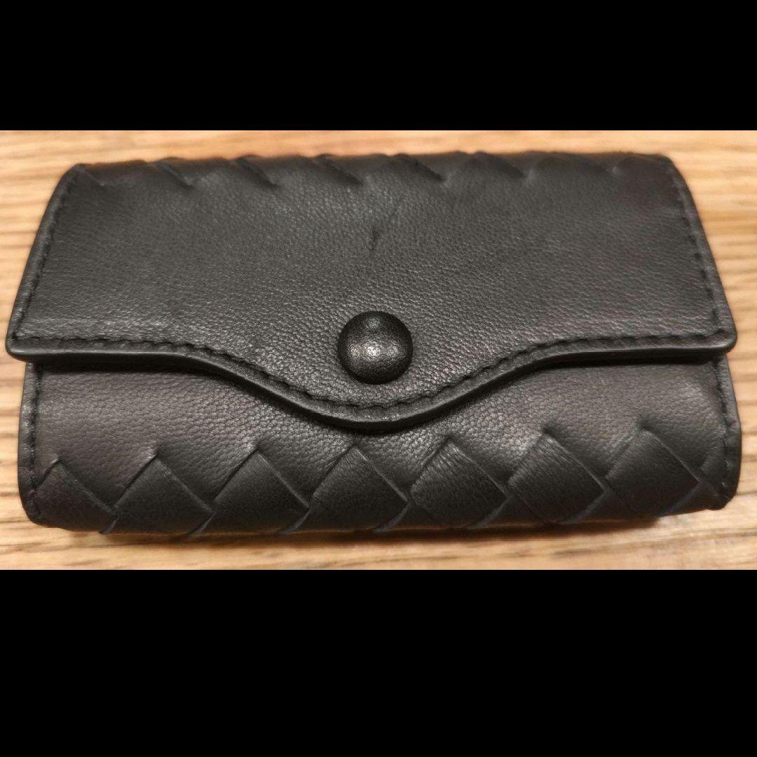 未使用【Bottega Veneta】5連 キーケース 本革 ブラック ボッテガ
