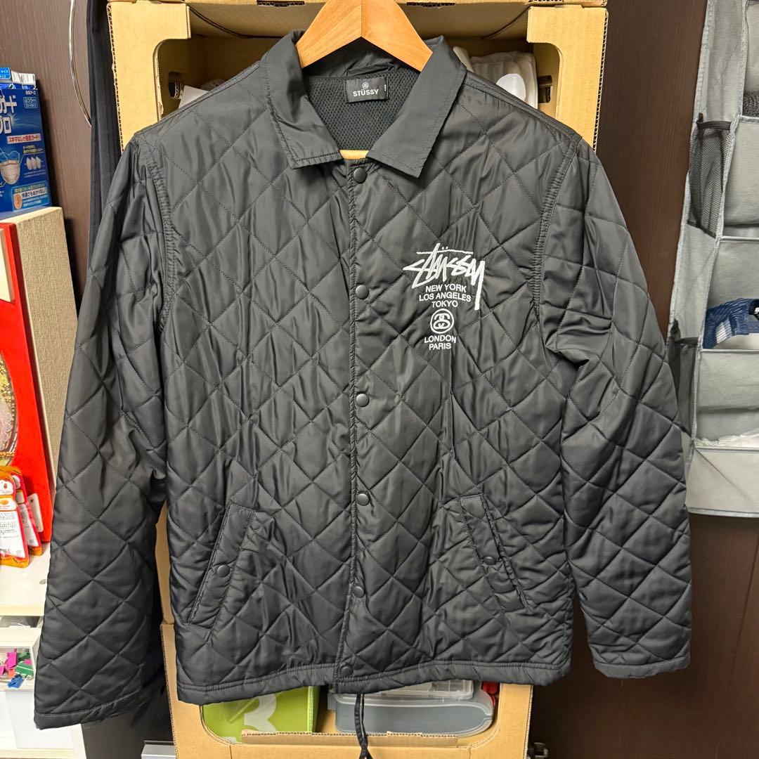 Stüssy ブラック キルティングジャケット