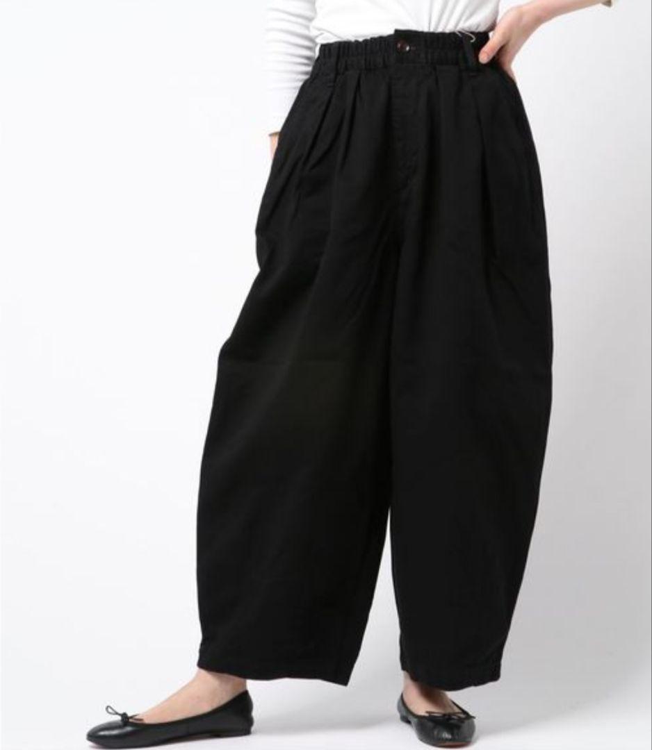 新品タグ付　HARVESTY / ハーベスティ チノサーカスパンツ 1 ブラック