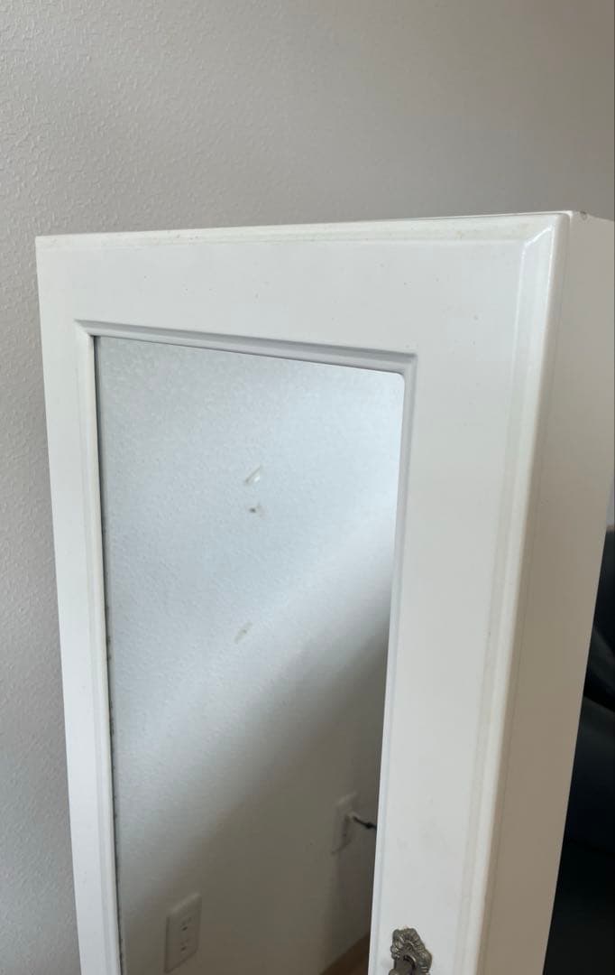 全身鏡 全身ミラー アクセサリーケース アクセサリー収納 ホワイト家具 姿見